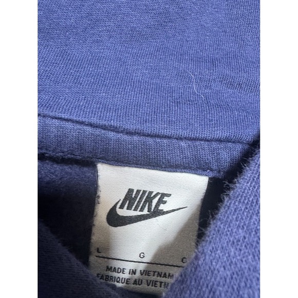 Nike Men's Club Shoebox Pullover Sweatshirt Hoodie Blue Large Logo - Picture 3 of 7